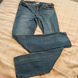 Blue straight fit denim jeans
